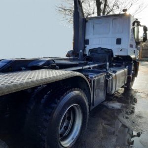 foto EUR5 container 6x2 hook Iveco airs bed